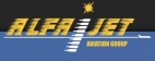 Логотип транспортной компании ООО "Альфа-Джет"
