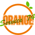 Логотип транспортной компании Оранжевый шиномонтаж
